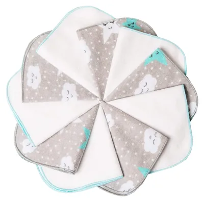 Productafbeelding van Solidchoice - Set van 10 Muslin Doeken voor Baby's, 25 x 25 cm