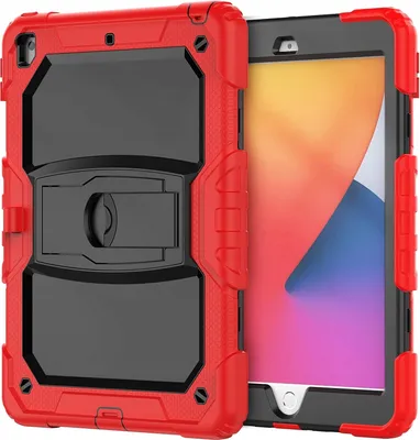 Produktbild von Tasche für iPad 7/8/9 10.2" mit Ständer und Schultergurt Rot
