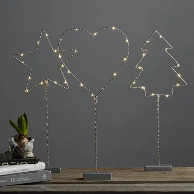 Zdjęcie produktu dla Dekoracja choinka Led WIRY 42 cm na baterie