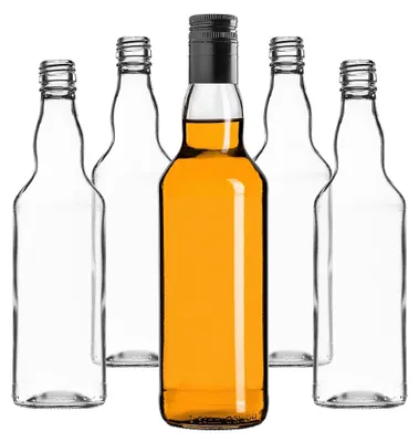 10 Glasflaschen 500 ml mit Schraubverschluss, lang, für Saft, Sirup, Öl