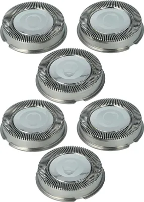 Produktbild von vhbw 6x Ersatz-Scherköpfe kompatibel mit Philips HQ240, HQ2405, HQ220, HQ222, HQ26, HQ2610, HQ242, HQ2425, HQ203, HQ22, HQ262 Elektrorasierer, Silber