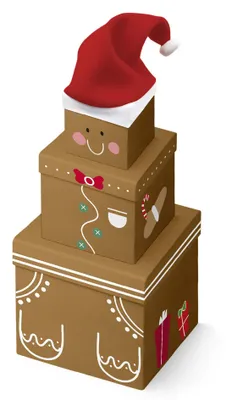 Produktbild von Clairefontaine Geschenkboxen-Set "Lebkuchen" 3-teilig