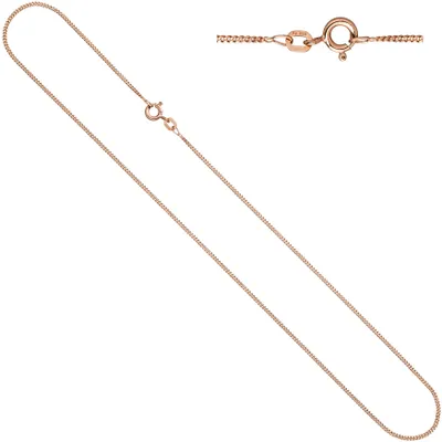 Produktbild von JOBO Panzerkette 925 Sterling Silber rotgold vergoldet 1,3 mm 50 cm Kette Halskette
