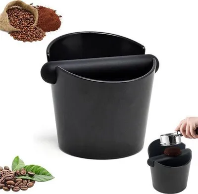 Produktbild von Schwarze Kaffee-Knockbox aus Kunststoff