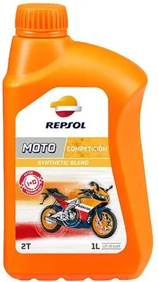 Productafbeelding van REPSOL SMARTER SYNTHETIC 2T, 1 liter motorolie. Minerale motorolie, geschikt voor motorfietsen