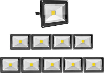 Produktbild von Greenmigo 10x 20W LED Fluter Strahler Gartenlampe Kaltweiß kaltweiss Licht mit Aluminium Gehäuse Wasserdicht IP65 85-265V