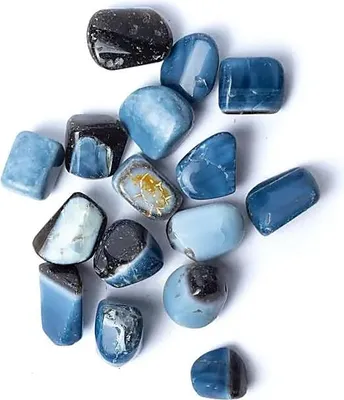 Immagine prodotto di Pietre burattate opale blu Qualità A - ± 15-35 cm; ±250 g - ±1,5-3,5 cm; ±250 g