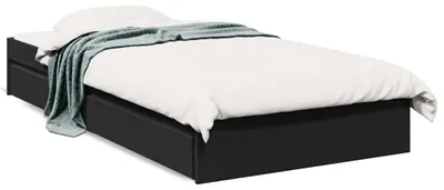 Produktbild von vidaXL Bettgestell mit Schubladen Schwarz 90x190 cm Holzwerkstoff