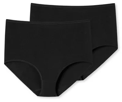 Immagine prodotto di SCHIESSER slip donna 2 pezzi - maxi, pantalone, cotone elasticizzato 95/5, tinta unita nero M