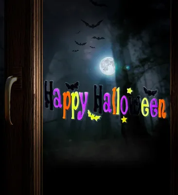 Produktbild von Happy Halloween Gel Fensterbild 50cm