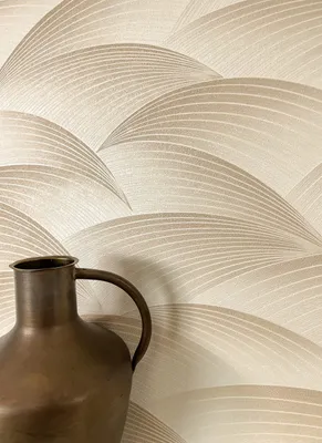 Produktbild von NEWROOM Tapete Sariel Beige Vliestapete - Modern Wellen Bogen Germany