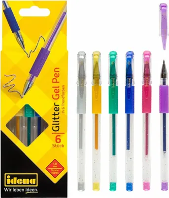 Obrázok produktu pre Idena 512080 - Gélové perá s trblietkami, 6 kusov