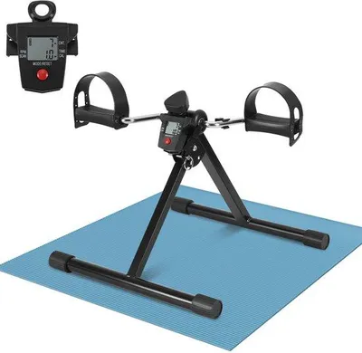 Produktbild von Sitzrad - Bürorad - Bewegungstrainer - Trainingsrad mit Einstellbarer Widerstand - Mini Heimtrainer - Unter Schreibtandrad - Mobiltrainer - Fitness - Bewegung im Büro - Bein- und Armtrainer - schwarz