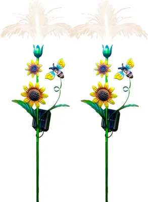 Produktbild von Northpoint LED Solar Gartenstecker Außenbereich Dämmerungssensor Garten Dekoration  2er-Set warmweiß