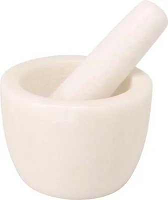 Zdjęcie produktu dla Marmurowy moździerz z tłuczkiem, 12 cm – Biały, H&L