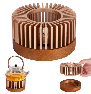 Image de Support-tasse en bois pour théières