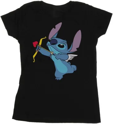 Produktbild von Disney - "Cupid Valentines" T-Shirt für Damen BI25462 (S) (Schwarz)