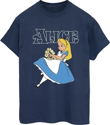Produktbild von Disney - "Alice in Wonderland" T-Shirt für Damen BI8706 (5XL) (Marineblau)