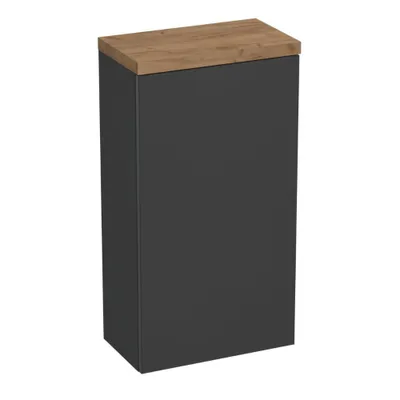 Produktbild von Hängeschrank OVO Anthrazit matt Eiche Craft 35 x 65 x 20 cm Softclose Badschrank Badezimmer