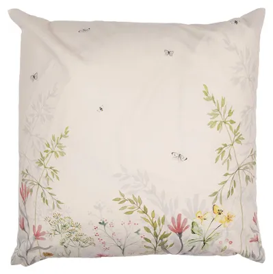 Immagine prodotto di Copricuscino Clayre & Eef 45x45 cm Beige Verde Poliestere Fiori