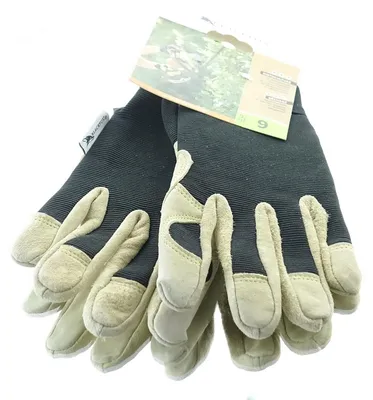 Produktbild von BLACKFOX® Garten - Handschuhe Handflächen-Verstärkung Schwarz & Braun Größe 9/L