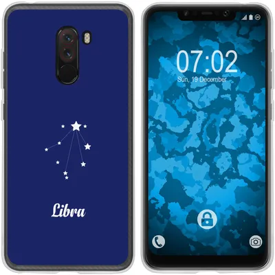 Produktbild von PhoneNatic Case kompatibel mit Xiaomi Pocophone F1 Silikon-Hülle SternzeichenLibra M9