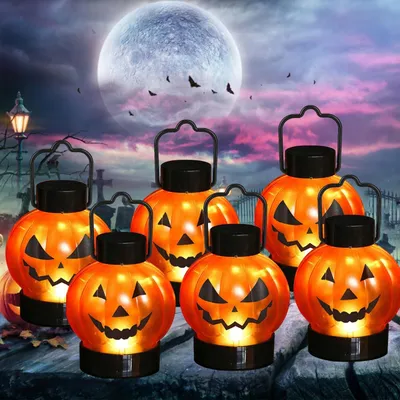 Obrázek produktu pro Halloween dýňový lampion 14 cm