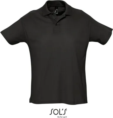 Produktbild von SOLs 11342 | Herren Summer Poloshirt II Seitenschlitze - Farbe: Black - Größe: XXL