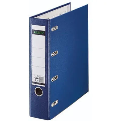 Image de Leitz 1012-00-35 Classeur double en plastique - 2x A5 paysage, 75 mm, bleu