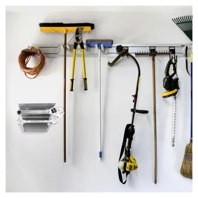 Produktbild von Werkzeugregal mit Stahl-Lochwand und Schraubenschlüsselhalter für Werkstatt und Garage