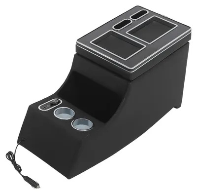 Zdjęcie produktu dla Organizer do siedzeń, dwuwarstwowy schowek, oświetlenie LED, kolor czarny