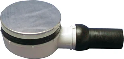 Obrázek produktu pro Hutterer & Lechner HL521 BTsifon plochý DN40 s kulovým kloubem, odtok d 90 mm, nerezový kryt, 1 ks.