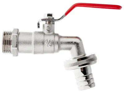 Produktbild von Garronda Wasserhahn Set 3/4" auf 3/4" mit Schlauchanschluss 3/4 Zoll Auslaufhahn für IBC Tank und Gartenbewässerung Adapter für stabile Schlauchverbindung und Wassersteuerung GD-0213