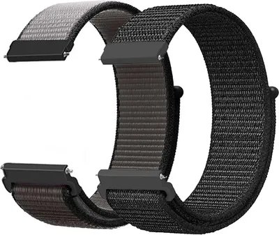 Produktbild von 22 mm Fabric Nylon Uhrenarmbänder, 2 stück Verstellbare Schnellverschluss Armband, Aatmungsaktive Nylonarmband, Ersatz Sport Loop Uhrenarmband für Damen Herren