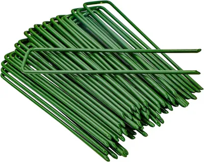 Immagine prodotto di Picchetti da giardino - Pali di ancoraggio - Protezione del prato - Acciaio rinforzato - 15 cm, 40 pezzi - Verde
