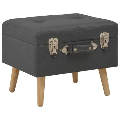 Produktbild von vidaXL Hocker mit Stauraum 3 Stk. Dunkelgrau Stoff