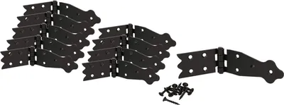 Zdjęcie produktu dla KOTARBAU® Zestaw 10 zawiasów skrzynkowych 160 x 35 mm zawias skrzynkowy zawias stolowy zawias meblowy zawias skrzynkowy zawias skrzynkowy malowany proszkowo na czarno