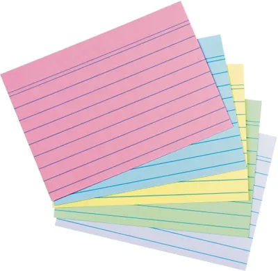 Productafbeelding van Herlitz 50041145 Herlitz Karteikarte A6 liniert 4 Farb.+weiß Bl. Engel 200er