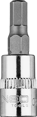 Zdjęcie produktu dla NEO TOOLS Końcówka sześciokątna H5 na nasadce 1/4", krótka, 37 mm
