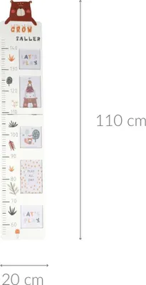 Produktbild von Messlatte für Kinder Bär, Platz für 5 Bilder, 110 cm