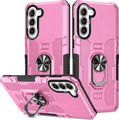 Produktbild von Galaxy S21 5G Hülle, Dual Layer Robuste Rüstung Ringhalter Ständer Schutzhülle für Samsung Galaxy S21 5G Pink