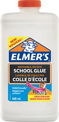 Produktbild von Elmer’s Flüssiger Bastelkleber | Weiß | 946 ml | Auswaschbarer Kinderkleber | Ideal zur Herstellung von Schleim