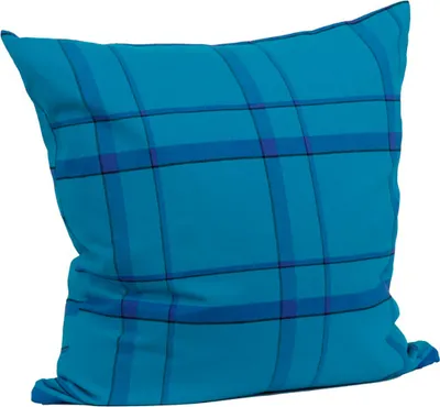 Produktbild von Kissen Bio Baumwolle azur karo 60 x 60 cm Hängemattenglück