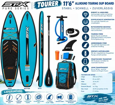Obrázok produktu pre STX Tourer 11'6 – Nafukovacia doska na SUP, 350 cm, súprava na turistiku
