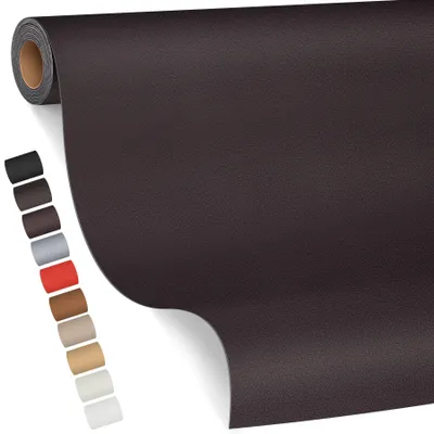 Lederflicken selbstklebend 80x200 cm Kunstleder dunkelbraun
