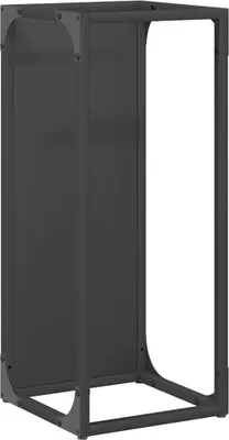 Immagine prodotto di vidaXL Porta legna Nero 25x25x60 cm Acciaio laminato a freddo