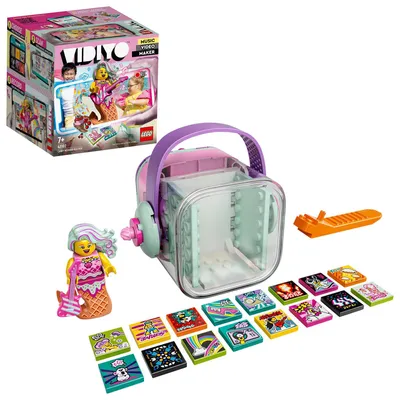 Obrázek produktu pro LEGO 43102 VIDIYO Candy Mermaid BeatBox Music Video Maker Hudební hračka pro děti, sada AR aplikací s minifigurkou mořské panny