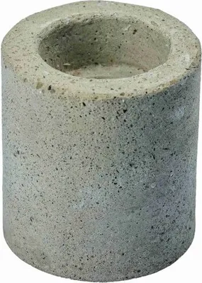 Produktbild von Kerzenleuchter aus Beton für Stabkerzen bis Ø 25 mm und Teelichter (Höhe 60 mm)