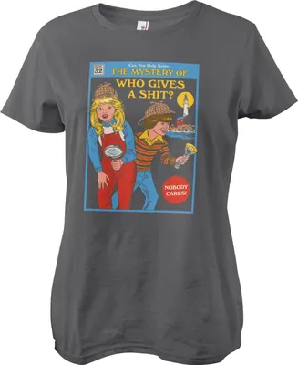 Produktbild von The Mystery Of Who Gives A Sh*t Girly Tee - X-Large - DarkGrey