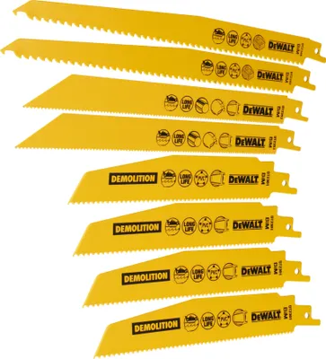 Produktbild von DEWALT Saebelsaegeblaetter BIM, Set 8-tlg.